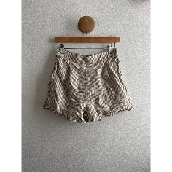 Madewell Pants - Madewell Linen Blend Pull On Jacquard Shorts Size Small